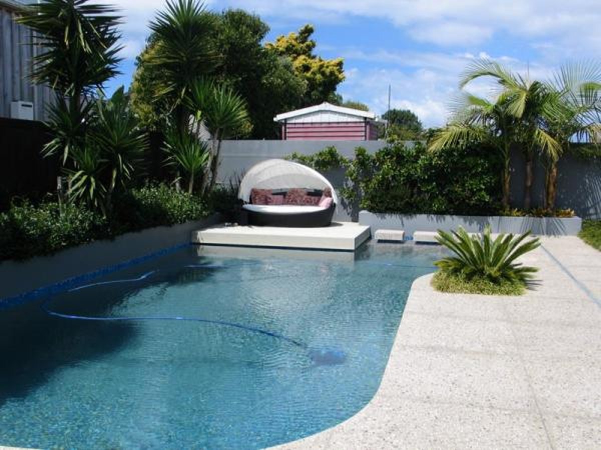 Pool surround and planting